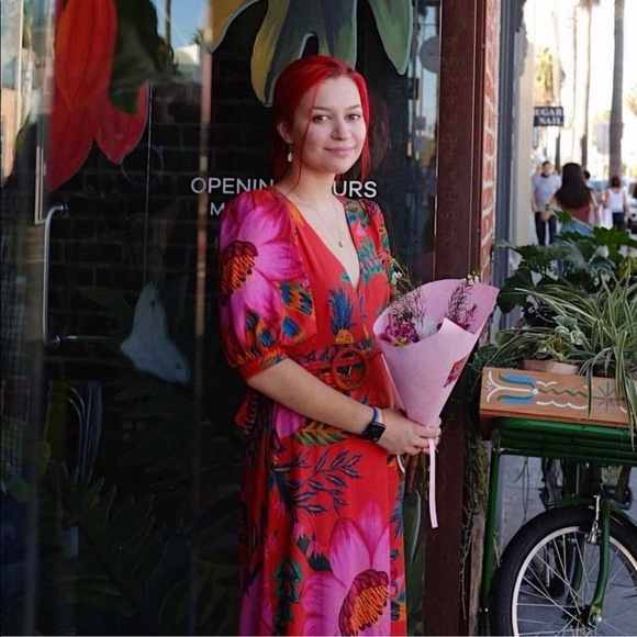 NWT farm rio floral maxi dress ( belt is not included) - Picture 7 of 15